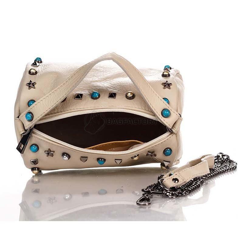 Жіноча шкіряна сумка Italian bags Молочний (1519_milk)