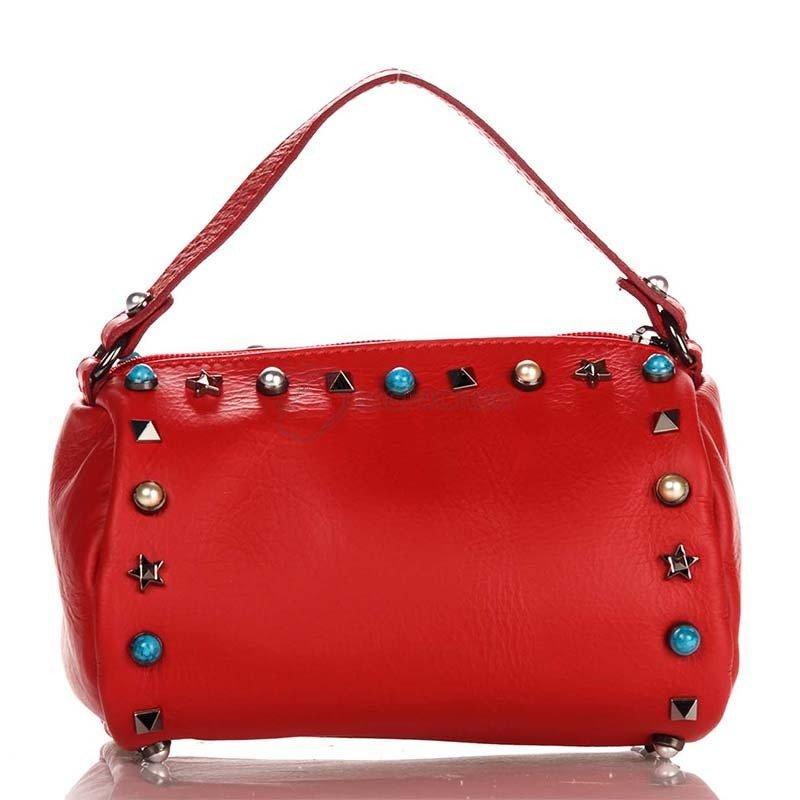 Жіноча шкіряна сумка Italian bags Червоний (1519_red)