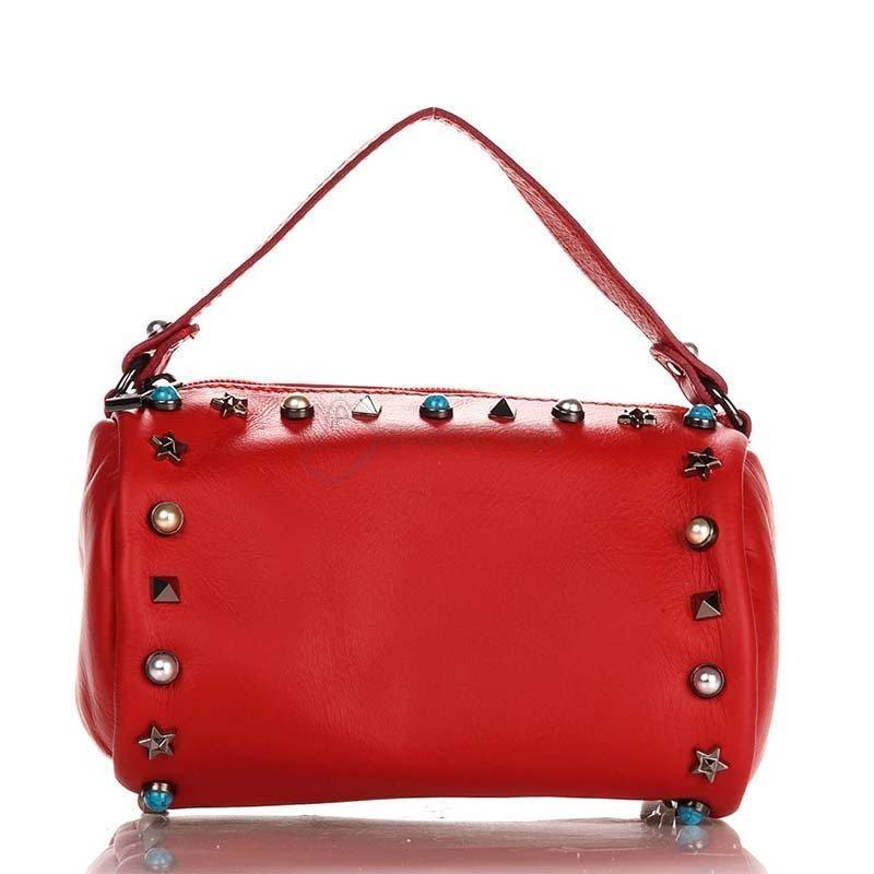 Жіноча шкіряна сумка Italian bags Червоний (1519_red)