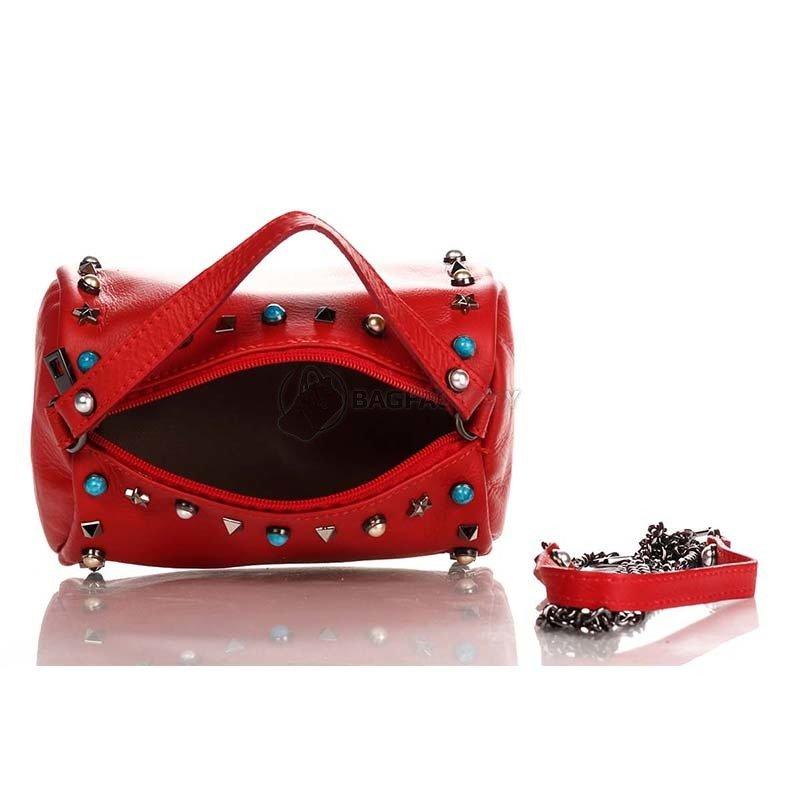 Жіноча шкіряна сумка Italian bags Червоний (1519_red)