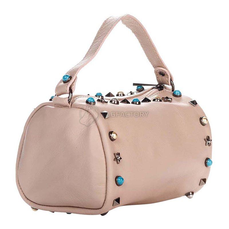 Жіноча шкіряна сумка Italian bags Рожевий (1519_roze)