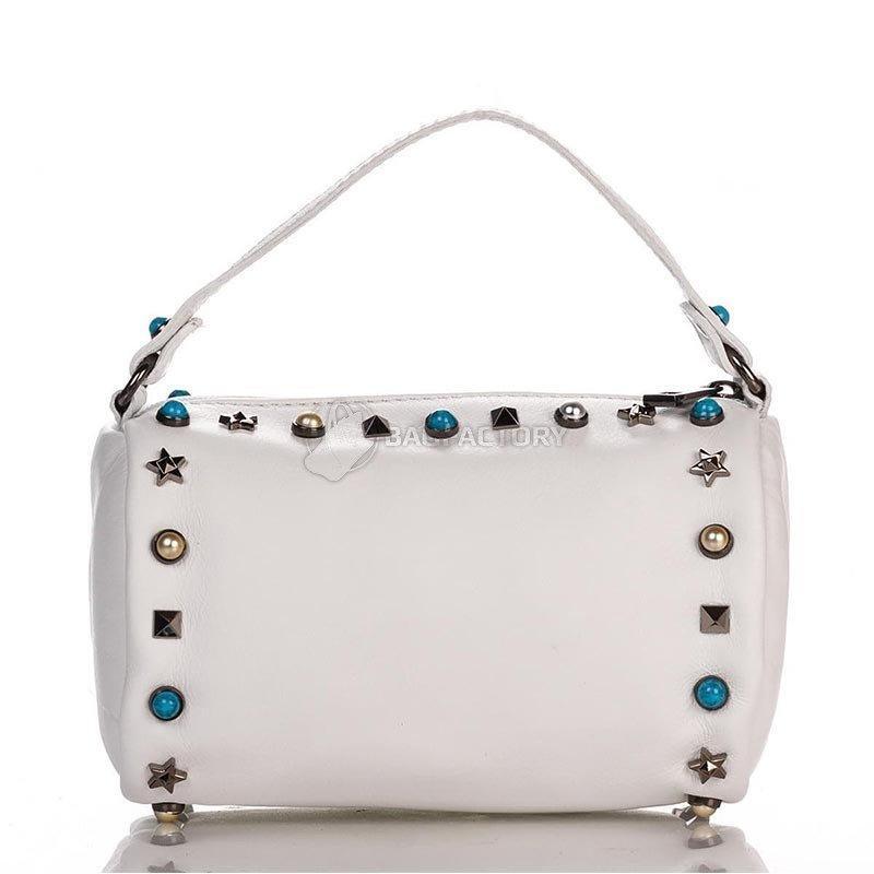 Жіноча шкіряна сумка Italian bags Білий (1519_white)