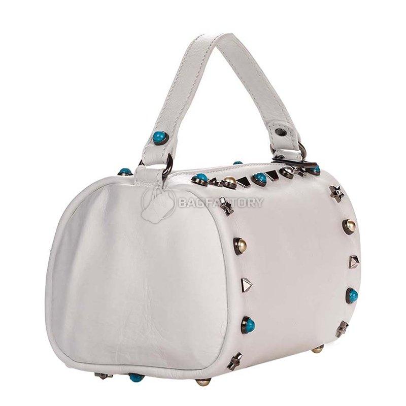 Жіноча шкіряна сумка Italian bags Білий (1519_white)
