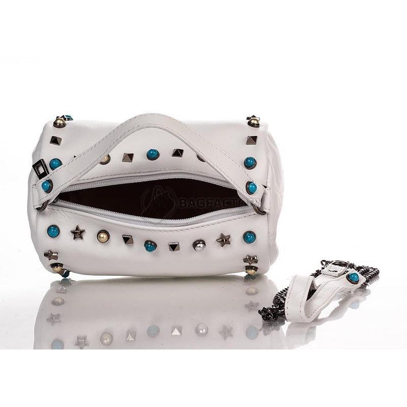 Жіноча шкіряна сумка Italian bags Білий (1519_white)