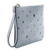 Клатч шкіряний Italian Bags Блакитний (1536_white_blue)