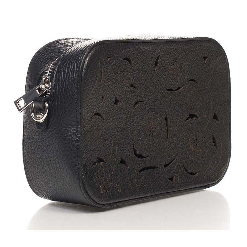 Шкіряний клатч Italian bags Чорний (1654_black)