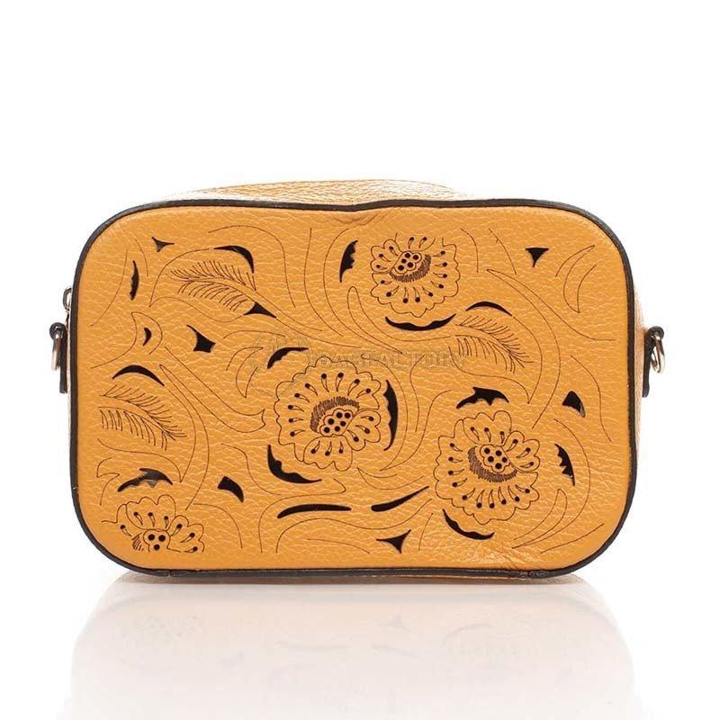 Шкіряний клатч Italian bags Коньячний (1654_cuoio)