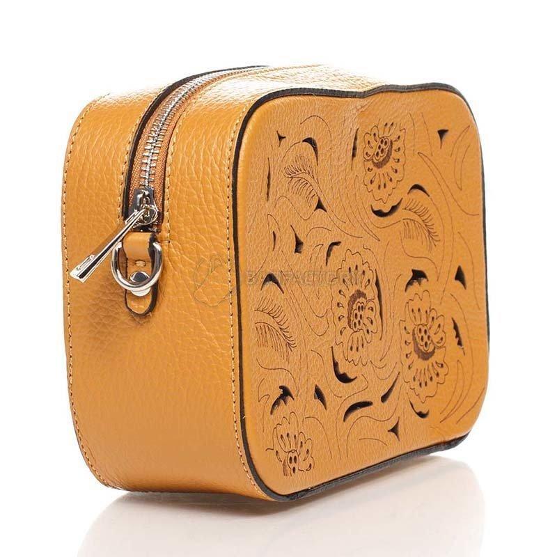 Шкіряний клатч Italian bags Коньячний (1654_cuoio)