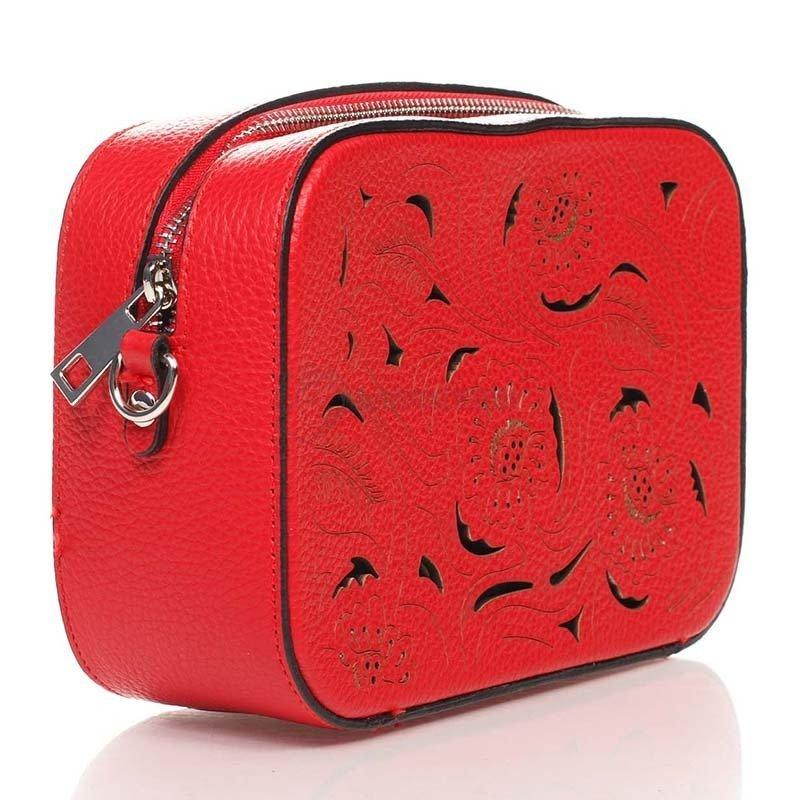 Шкіряний клатч Italian bags Червоний (1654_red)