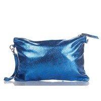 Клатч шкіряний Italian bags Синій (1661_blue)