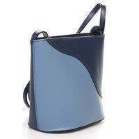 Жіноча шкіряна сумка Italian bags Синій (1802_blue)