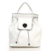 Міський шкіряний рюкзак Italian bags Білий (6202_white)