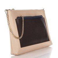 Жіноча шкіряна сумка-клатч Italian bags Бежевий (7808_beige)