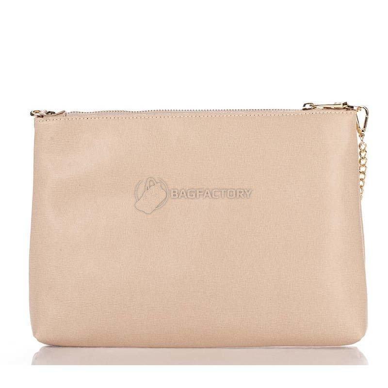 Жіноча шкіряна сумка-клатч Italian bags Бежевий (7808_beige)