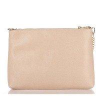 Жіноча шкіряна сумка-клатч Italian bags Бежевий (7808_beige)