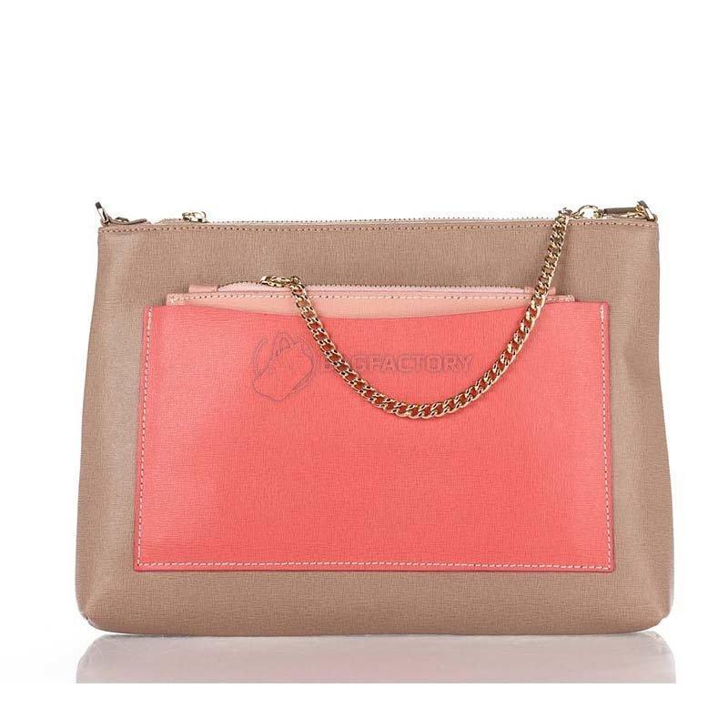 Жіноча шкіряна сумка-клатч Italian bags Кавовий (7808_cafe)