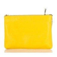 Жіноча шкіряна сумка-клатч Italian bags Жовтий (7808_yellow)