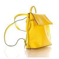 Міський шкіряний рюкзакItalian bags Жовтий (8945_yellow)
