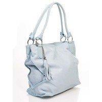 Жіноча шкіряна сумка Italian bags Блакитний (8954_sky)