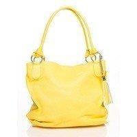 Жіноча шкіряна сумка Italian bags Жовтий (8954_yellow)