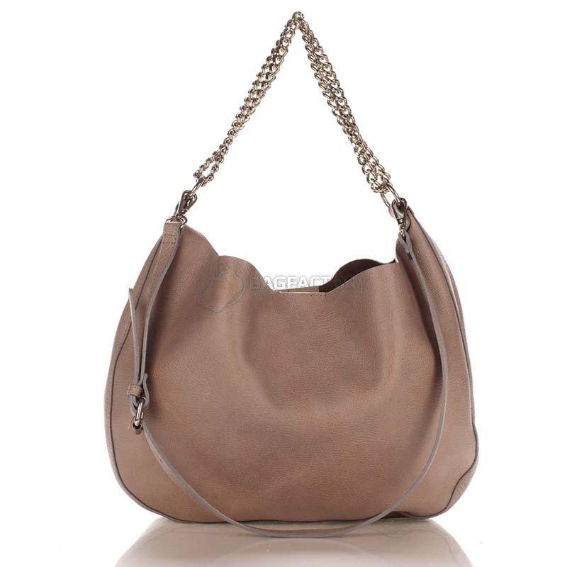 Жіноча шкіряна сумка Italian bags Сірий (8972_gray)