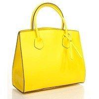 Жіноча шкіряна сумка Italian bags Жовтий (8983_yellow)