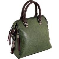Жіноча сумка Traum Зелена з бордовим (7230-59)