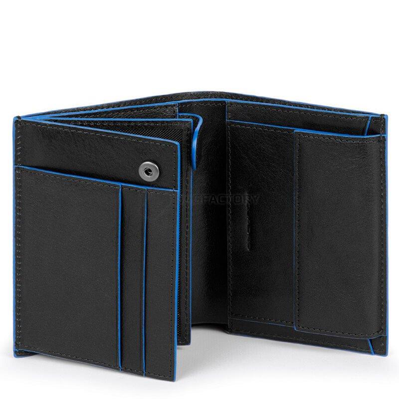 Портмоне Piquadro B2S Black з відділ. для монет з RFID захистом (PU1740B2SR_N)
