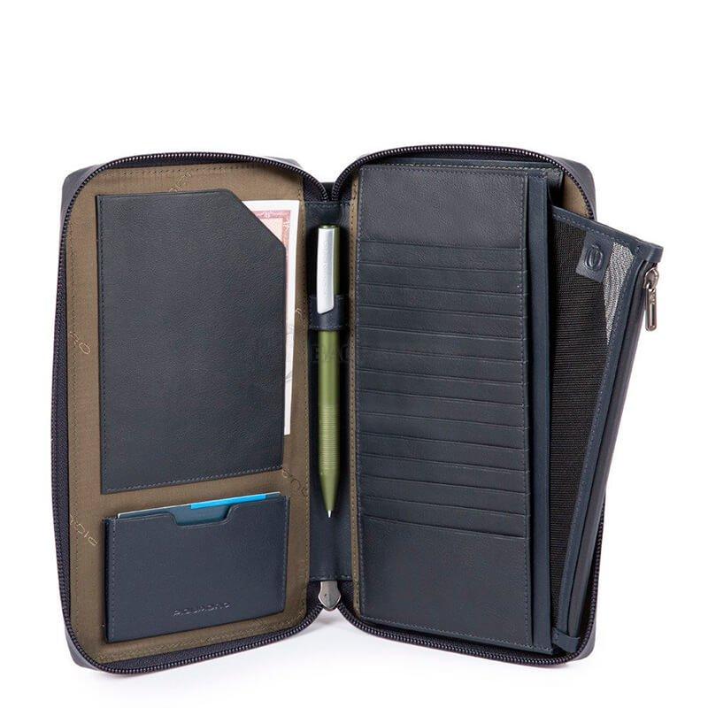 Клатч+тревеллер Piquadro URBAN Blue з відділ. для кред.карт з RFID зах (PP3246UB00R_BLU)