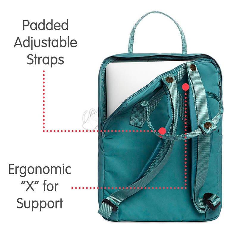 Міський рюкзак Fjallraven Kanken Laptop 13 Frost Green - Chess Pattern (27171.664-904)