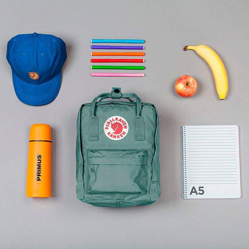 Міський рюкзак Fjallraven Kanken Mini Green - Folk Pattern 7л (23561.620-913)