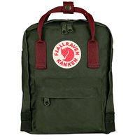 Міський рюкзак Fjallraven Kanken Mini Forest Green - Ox Red 7л (23561.660-326)