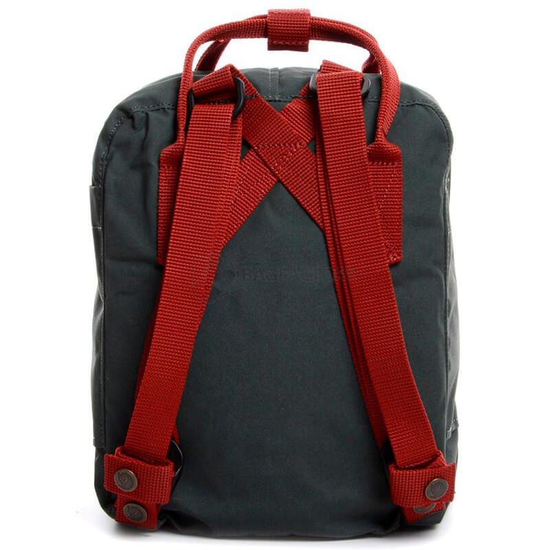 Міський рюкзак Fjallraven Kanken Mini Forest Green - Ox Red 7л (23561.660-326)