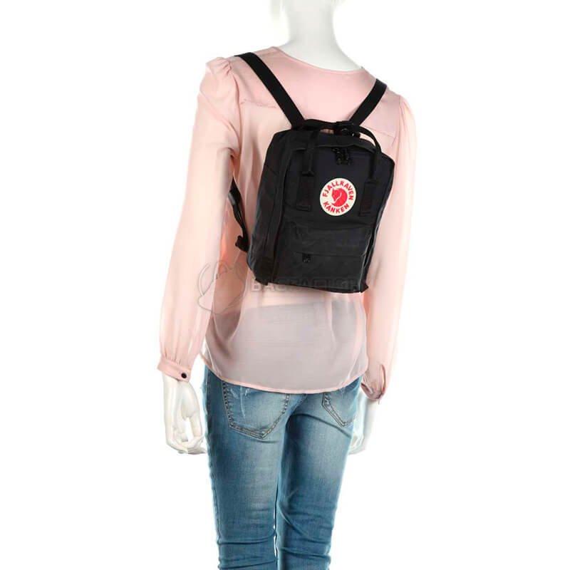 Міський рюкзак Fjallraven Kanken Mini Forest Green - Ox Red 7л (23561.660-326)