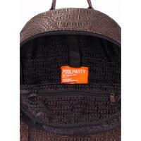 Міський жіночий рюкзак Poolparty XS Бронзовий 9л (xs - croco - bronze)