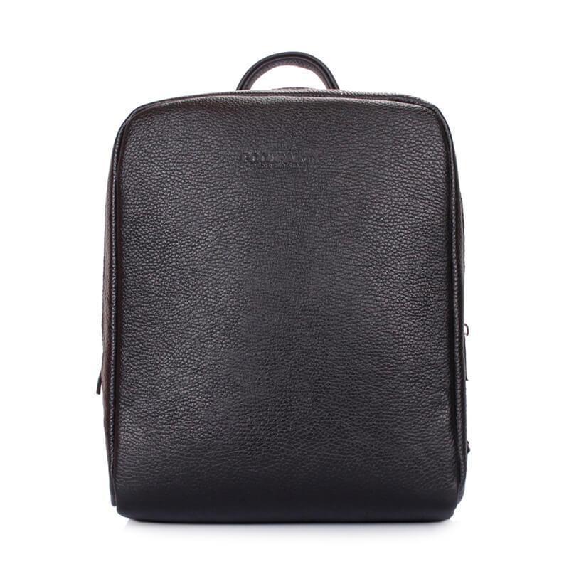 Міський шкіряний рюкзак Poolparty Cult Чорний 7л (cult - leather - black)