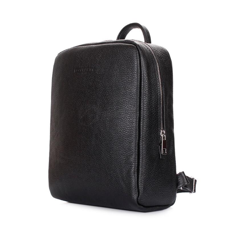 Міський шкіряний рюкзак Poolparty Cult Чорний 7л (cult - leather - black)