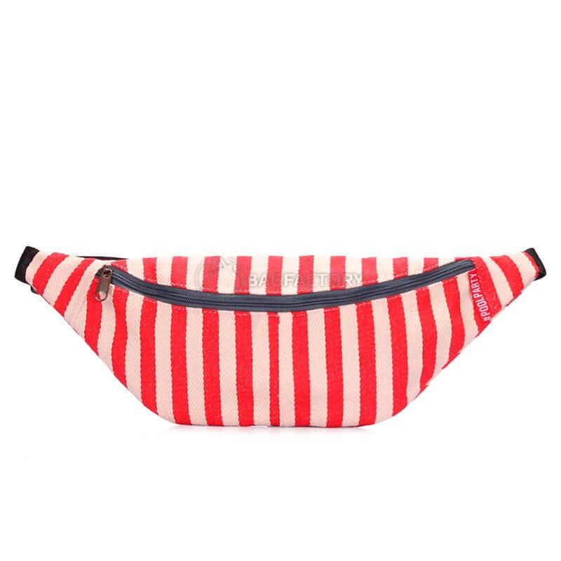 Поясна сумка-бананка Poolparty в морському стилі (waistbag - navy - red)