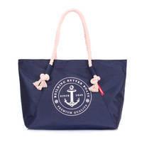 Жіноча сумка Poolparty з морським принтом (breeze - oxford - darkblue)