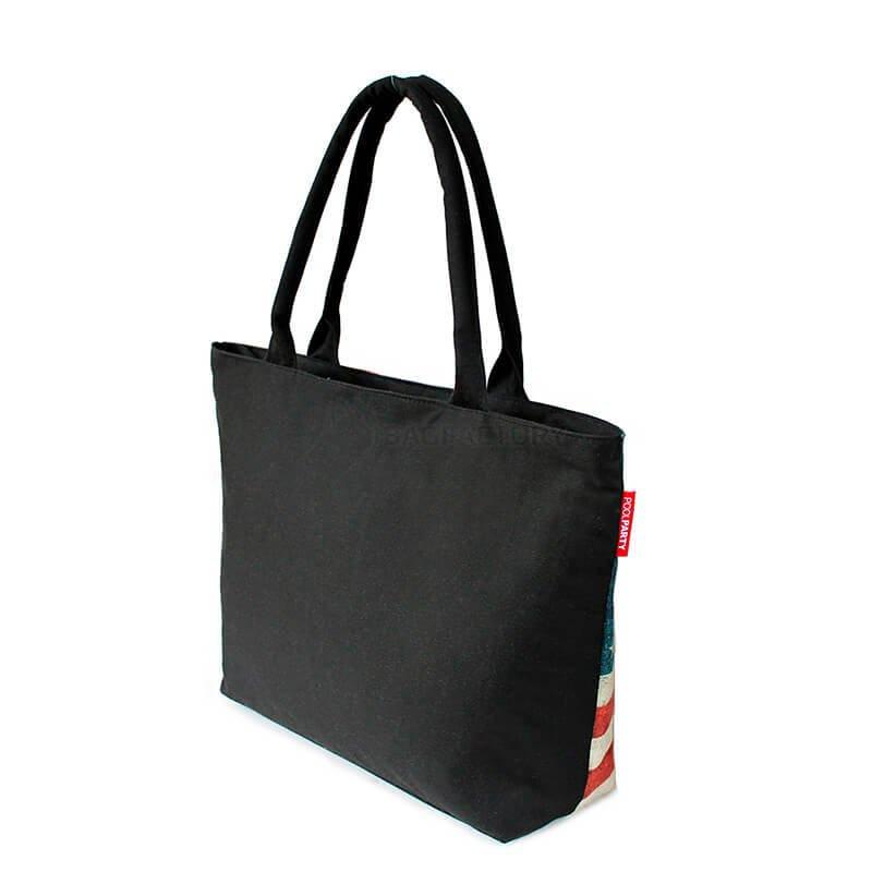 Жіноча коттоновая сумка Poolparty з трендовым принтом (pool - journey - nyc)