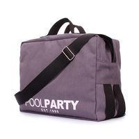 Дорожня коттоновая сумка Poolparty з ременем на плече Сірий (original - grey)