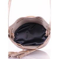 Жіноча шкіряна сумка на зав'язках Poolparty Bucket Золотиста (bucket - gold)