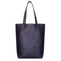 Жіноча шкіряна сумка-шоппер Poolparty Iconic Темно-синя (iconic - darkblue)