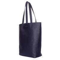 Жіноча шкіряна сумка-шоппер Poolparty Iconic Темно-синя (iconic - darkblue)