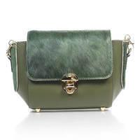 Жіноча шкіряна сумка Italian Bags Зелений (1658_green)