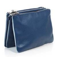 Шкіряний клатч Italian Bags Синій (1723_blue)