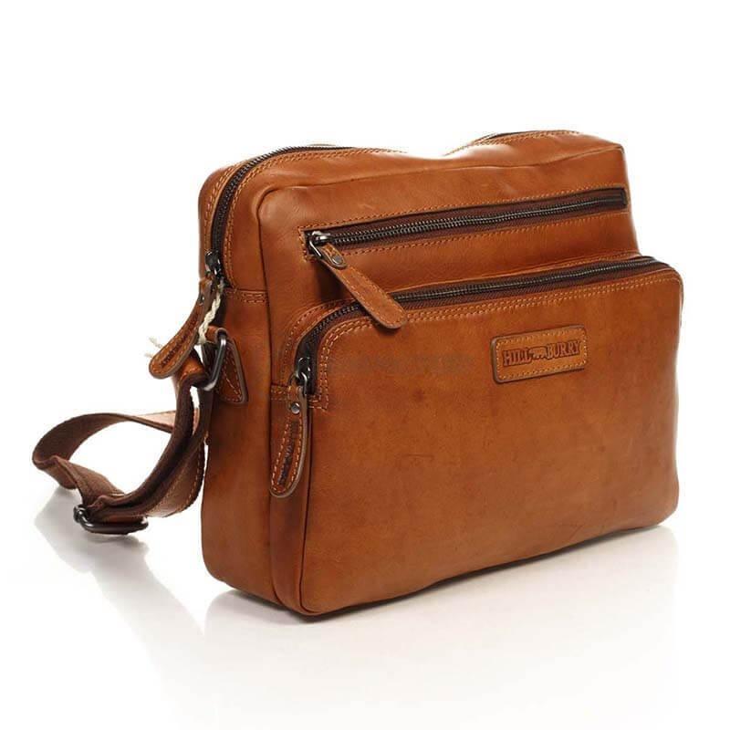 Чоловіча шкіряна сумка HILL BURRY Коричневий (3162_brown)