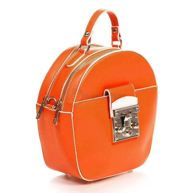 Шкіряний клатч Italian Bags Помаранчевий (6206_orange)