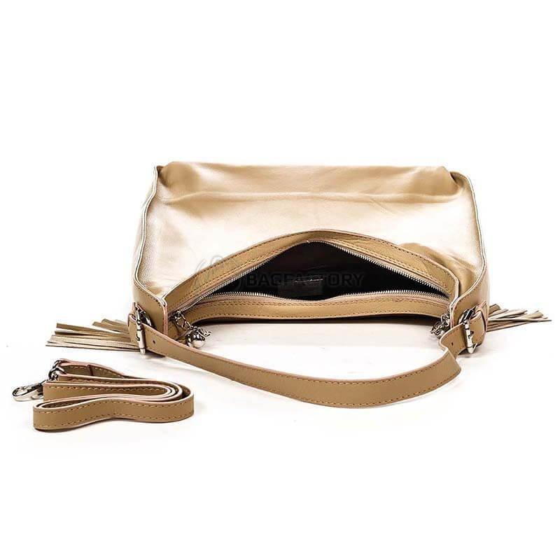 Жіноча шкіряна сумка Italian Bags Таупе (6906_taupe)