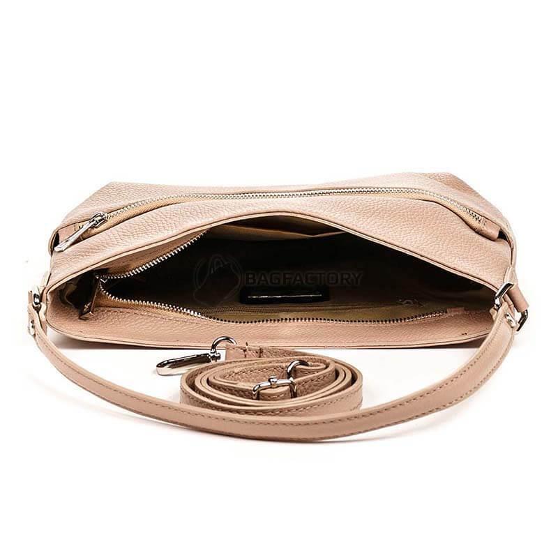 Жіноча шкіряна сумка Italian Bags Пудра (6947_pudra)